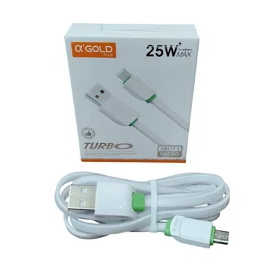 CABO USB x TIPO C 1 METRO 25W A'GOLD